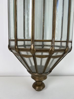 Antique Lantern Hanging Lamp in Sanded Glasses & Metal-KKG-1364448