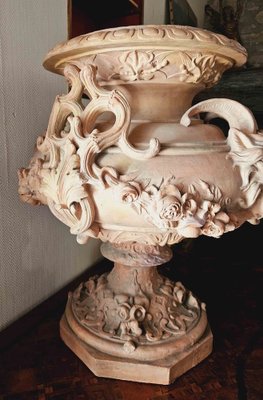 Antique Large Vase with Terracotta, 1890s-AWH-1748672