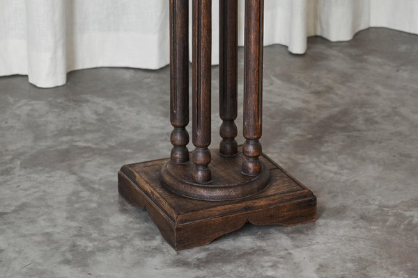 Antique Late 19th Century Pedestal in Oak, 1890s-FEW-2024237