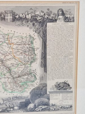 Antique Levasseur La Marne & Cote d'Or Wine Maps, 1852, Set of 2-AXJ-1761113