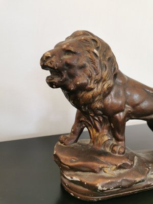 Antique Lion Figure in Plaster-OZE-1407170