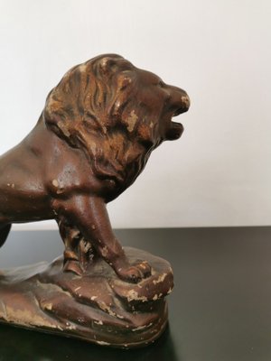 Antique Lion Figure in Plaster-OZE-1407170