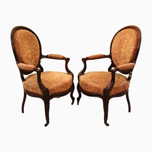 Antique Louis Philippe Armchairs, Set of 2-UMS-1140116