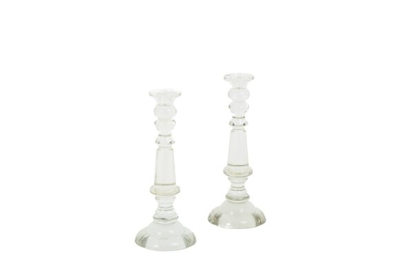 Antique Louis-Philippe Candleholders in Crystal, Set of 2-CEJ-671018