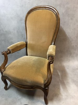 Antique Louis Philippe Voltaire Lounge Chair-SDV-704863