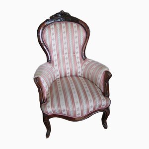 Antique Louis Philippe Walnut Armchair-RAQ-687580