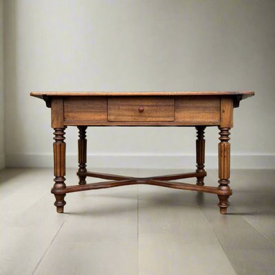 Antique Louis Philippe Walnut Dining Table, 1850-ALF-2033504