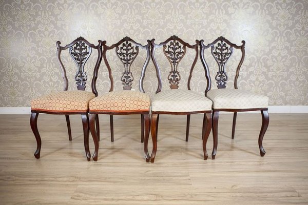 Antique Louis XV Ash Chairs with Openwork Backrests, Set of 4-CYY-2016563