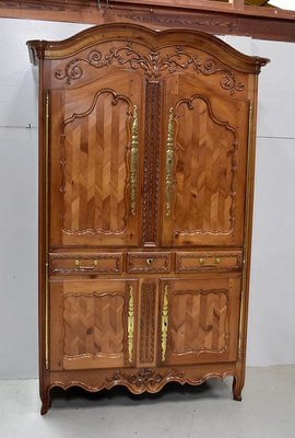 Antique Louis XV Birch Wardrobe-RVK-592357