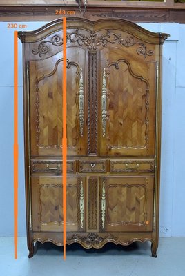 Antique Louis XV Birch Wardrobe-RVK-592357