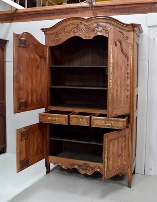 Antique Louis XV Birch Wardrobe-RVK-592357