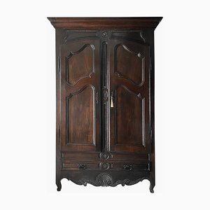 Antique Louis XV French Oak Wedding Wardrobe-CTD-996699