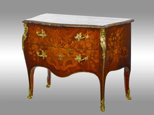 Antique Louis XV Marquetry Commode-LQ-623626