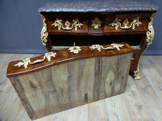 Antique Louis XV Marquetry Tomb Chest of Drawers-WSV-605376