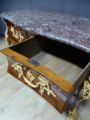 Antique Louis XV Marquetry Tomb Chest of Drawers-WSV-605376