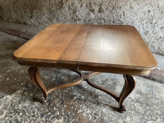 Antique Louis XV Style Extendable Walnut Dining Table, 1900s-SDV-857397