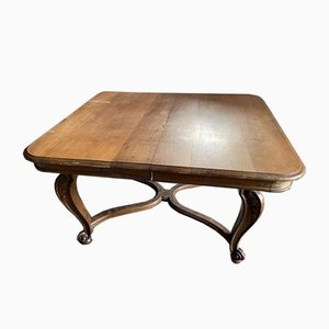 Antique Louis XV Style Extendable Walnut Dining Table, 1900s-SDV-857397