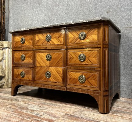 Antique Louis XVI Chest of Drawers in Noble Wood Marquetry-MWB-1731839