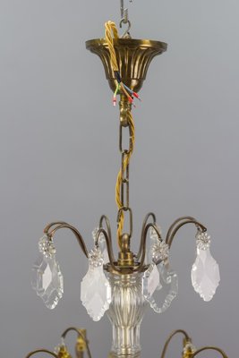 Antique Louis XVI Crystal Glass and Brass Chandelier-KEG-1080153