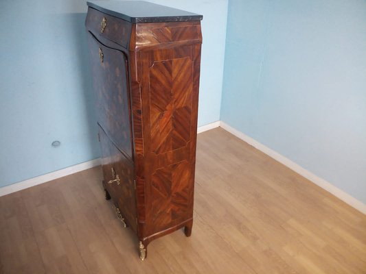 Antique Louis XVI French Secretaire with Brass Applique-BZF-1291851