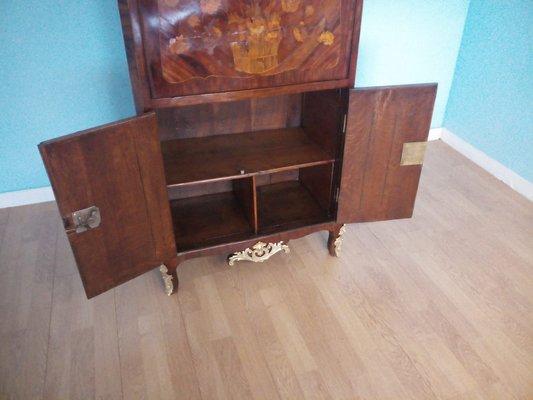 Antique Louis XVI French Secretaire with Brass Applique-BZF-1291851