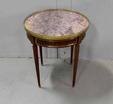 Antique Louis XVI Mahogany Bouillotte Side Table-RVK-728759