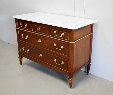 Antique Louis XVI Mahogany Chest of Drawers, Late 18th Century-RVK-885684