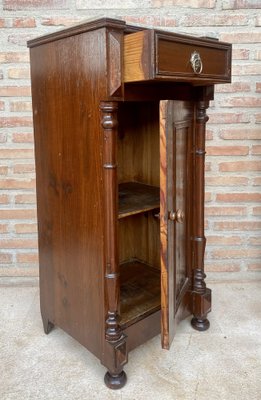 Antique Louis XVI Nightstands with White Marble Tops, 1890s, Set of 2-NOU-1743159