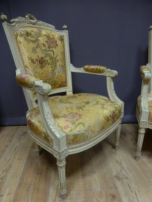 Antique Louis XVI Style Armchairs, Set of 2-WSV-605292