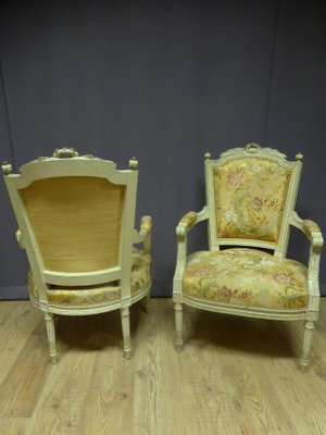 Antique Louis XVI Style Armchairs, Set of 2-WSV-605292