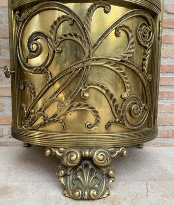 Antique Louis XVI Style Bronze and Brass Showcases or Nightstands, 1890s, Set of 2-NOU-1779651