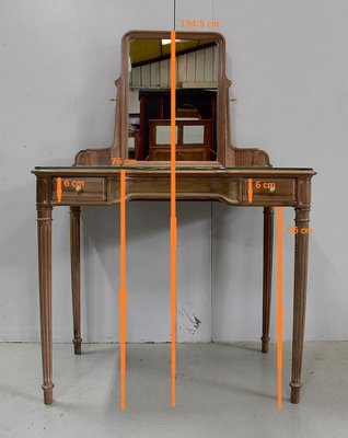 Antique Louis XVI Walnut Dressing Table, 1900s-RVK-645764