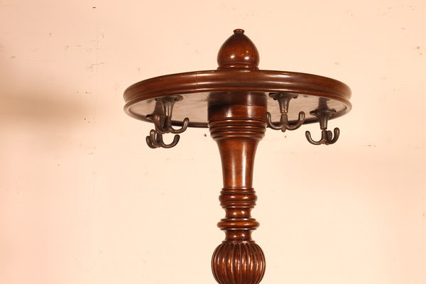 Antique Mahogany Coat Rack-HPU-1178342