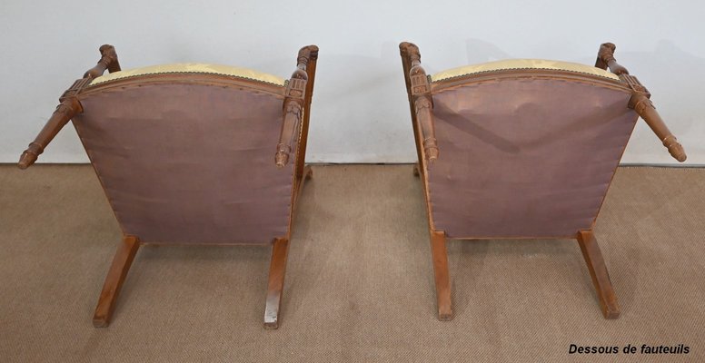 Antique Mahogany & Upholstery Armchairs, Set of 2-RVK-1440655