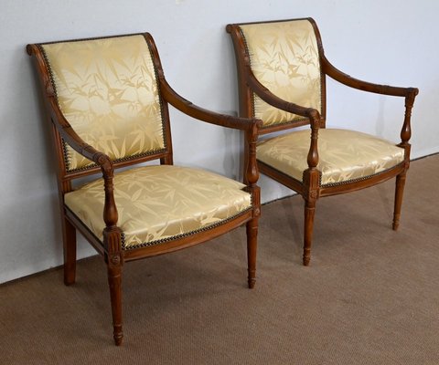 Antique Mahogany & Upholstery Armchairs, Set of 2-RVK-1440655