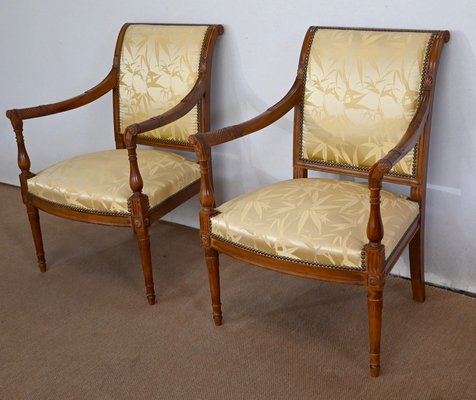 Antique Mahogany & Upholstery Armchairs, Set of 2-RVK-1440655