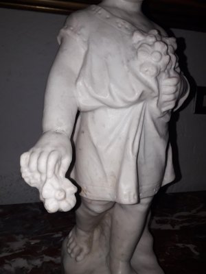 Antique Marble Child Sculpture-AKA-694657