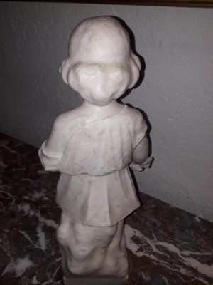 Antique Marble Child Sculpture-AKA-694657