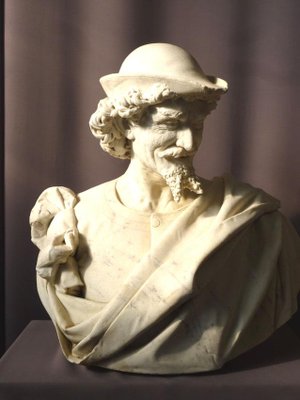 Antique Marble Sculpture by Benvenuti-WSV-605406