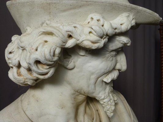 Antique Marble Sculpture by Benvenuti-WSV-605406