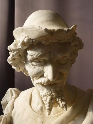 Antique Marble Sculpture by Benvenuti-WSV-605406