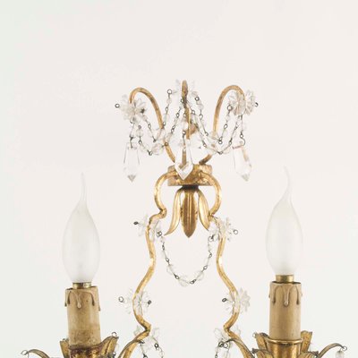 Antique Maria Teresa Swarovski Beaded Sconces, Wien, Set of 2-NJV-738903