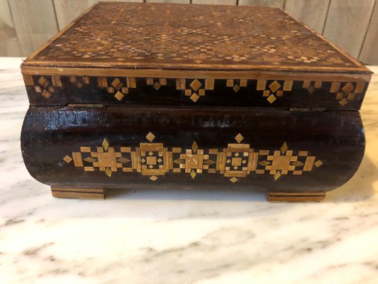 Antique Marquetry Box-QJM-571620