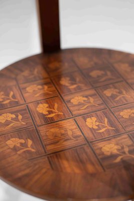 Antique Marquetry Coffee Table with Porcelain Tray, 19th Century-OZS-1371517