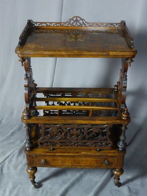 Antique Marquetry Serving Table-WSV-797669