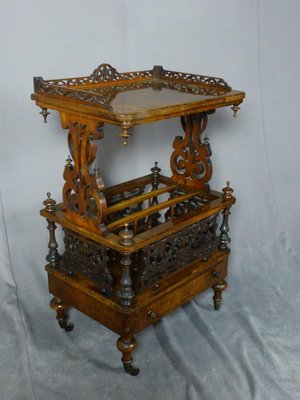 Antique Marquetry Serving Table-WSV-797669