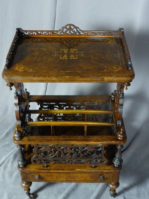 Antique Marquetry Serving Table-WSV-797669