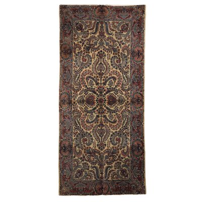 Antique Middle Eastern Kerman Laver Rug in Cotton & Wool-VMM-2023843