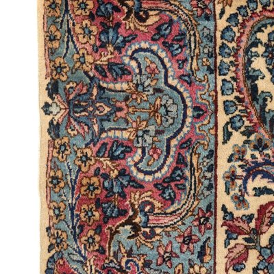 Antique Middle Eastern Kerman Laver Rug in Cotton & Wool-VMM-2023843