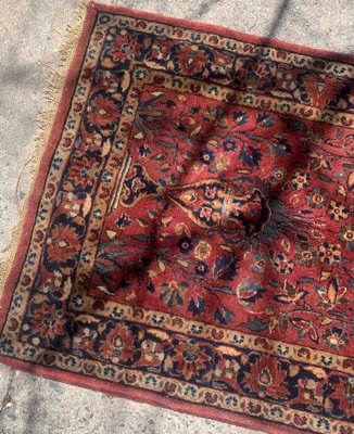 Antique Middle Eastern Sarouk Prayer Rug, 1920s-JZV-1367137